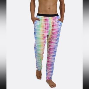 Men's New MeUndies UltraModal Lounge Pants - Rainbow Daze Size Large